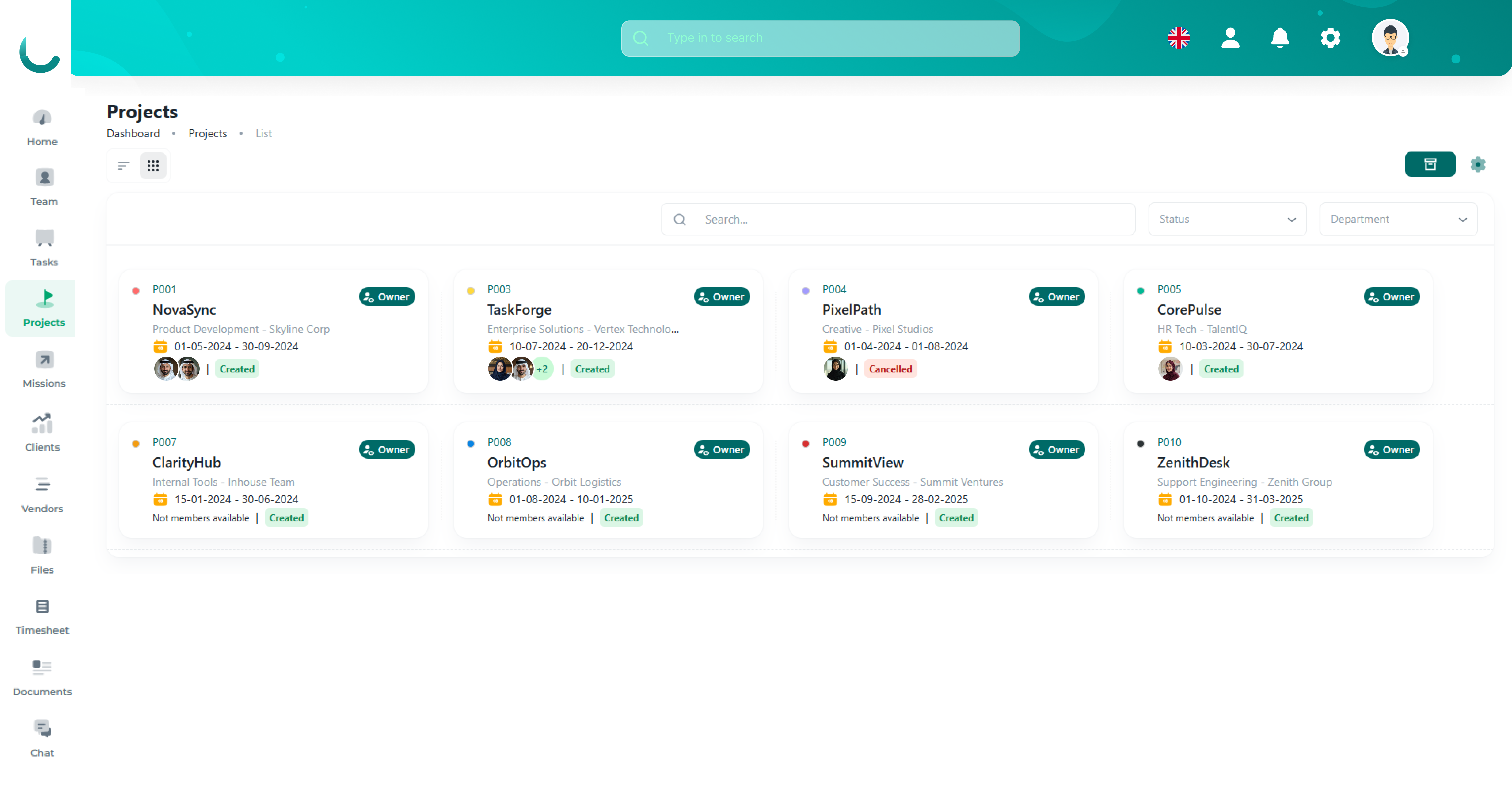 TAIRRAGO Project Creation